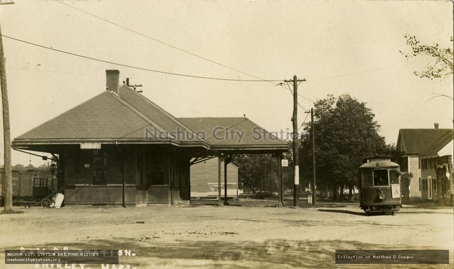 Postcard: Boston & Maine Railroad Station, Shirley, Massachusetts